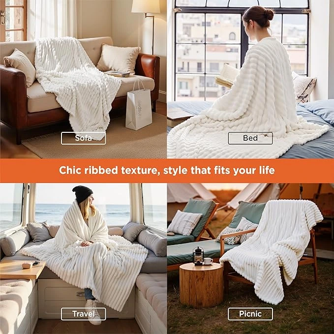 GentleSoft Fleece Throw Blanket - Image 2